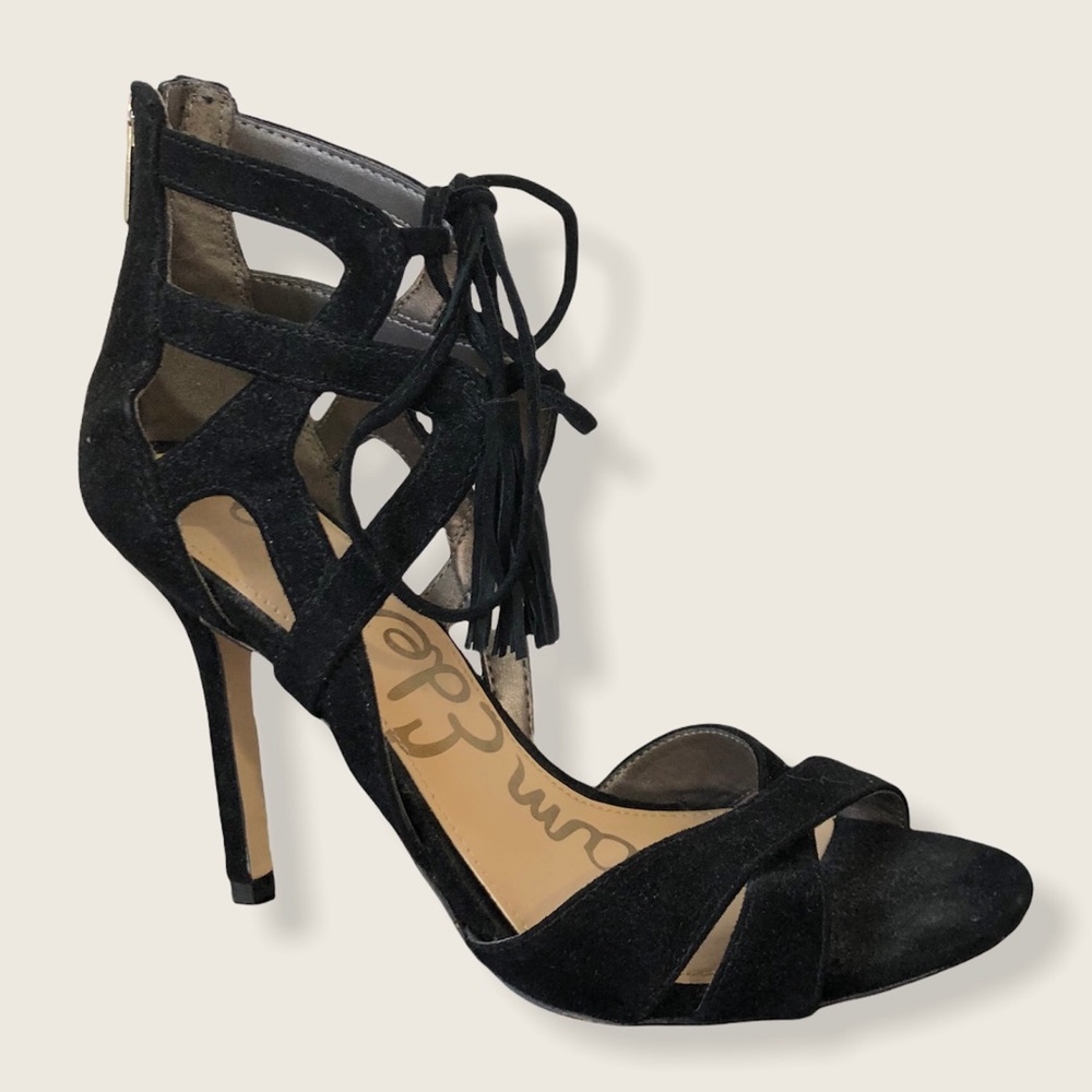 Sam Edelman Heels Azela Tassel Tie Size 9 Suede